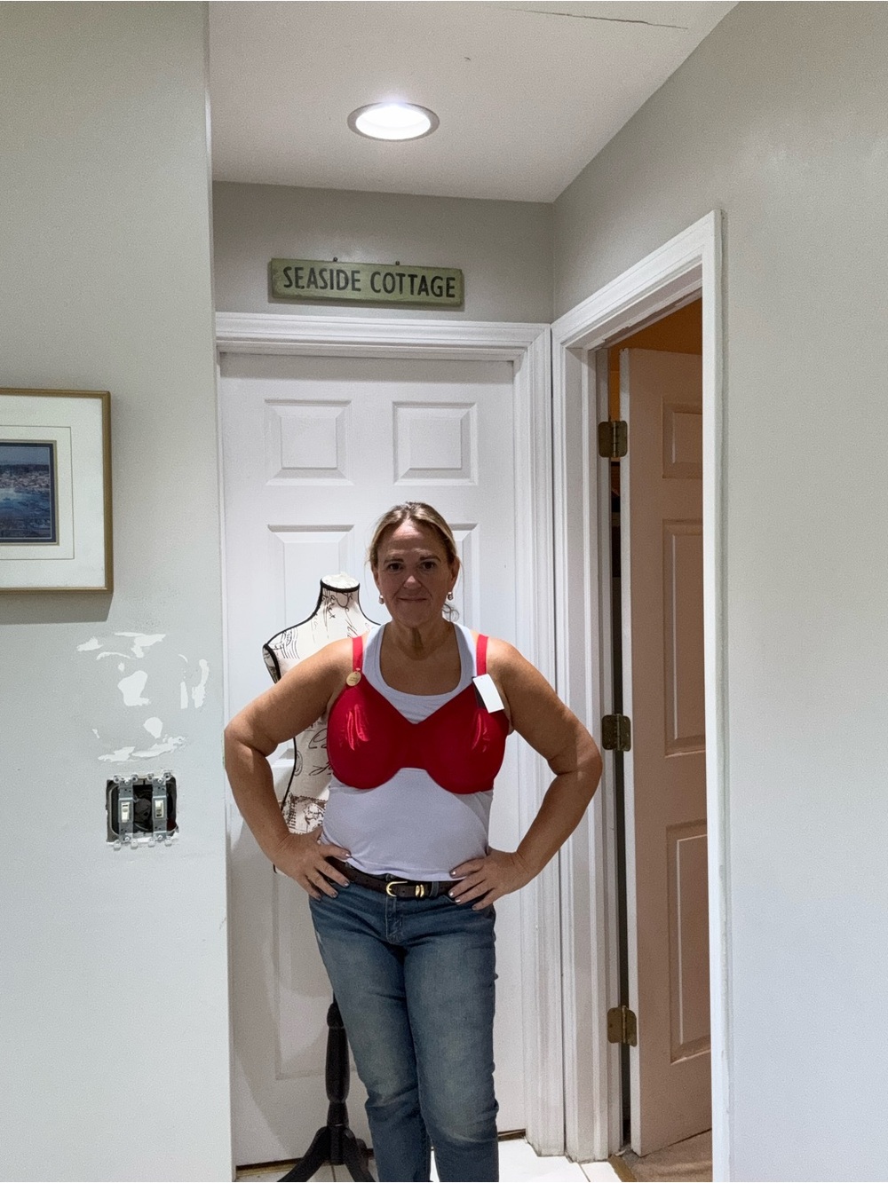 Wacoal Red and White Women's Bra Top